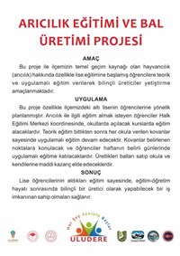 Hem Öğrenciyim Hem Üreticiyim Projesi